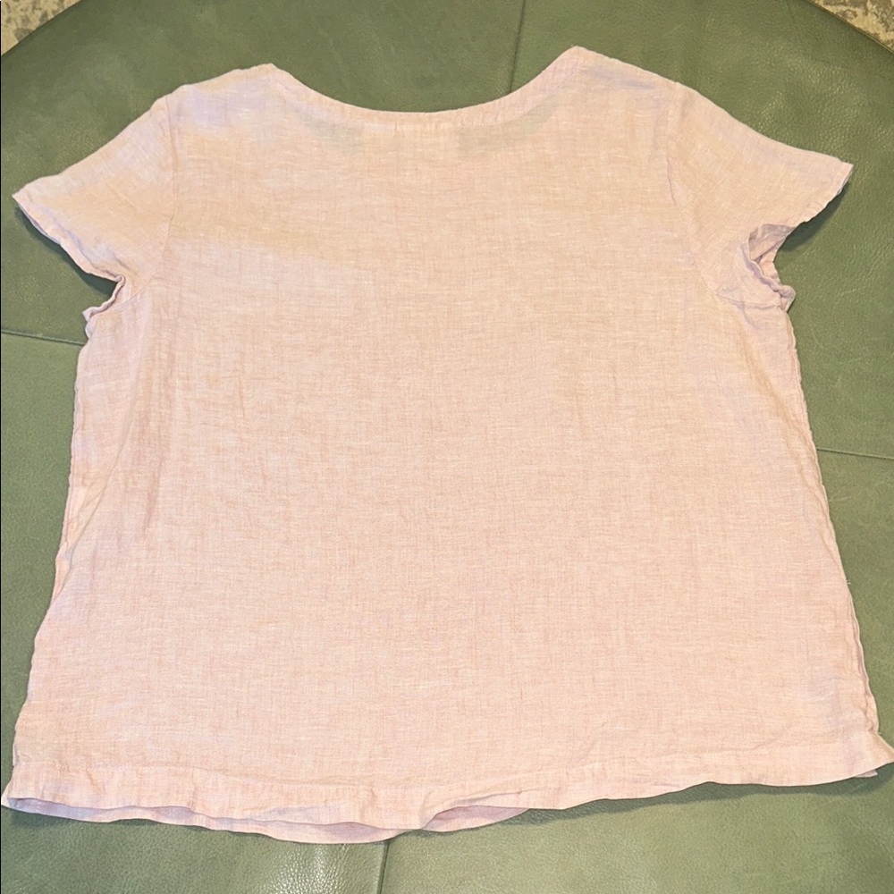 Cynthia Rowley Light Purple Linen Top - Picture 4 of 5